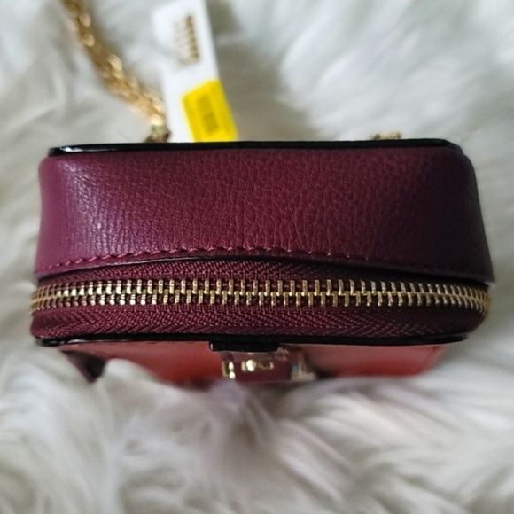Kate Landry red & plum crossbody with gold chain NWT - Picture 7 of 14